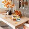 3 Pcs Fall Pumpkin Decor Wooden Table Sign Thankful Blessed Grateful Tabletop for Autumn Farmhouse Vintage Thanksgiving Harvest Party Rustic Home Room Table Shelf Halloween Decorations